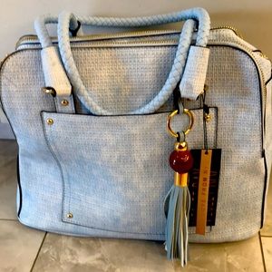 Ladies ice blue handbag violetrayny